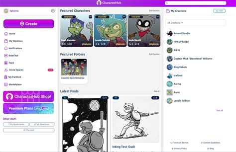 Character Design Website
