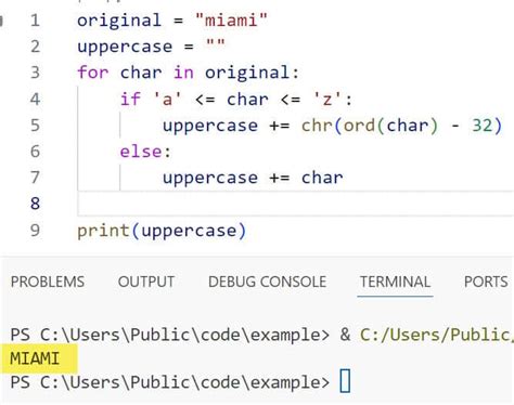 Character In Uppercase Python