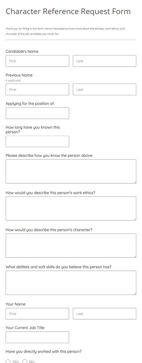 character reference request form template