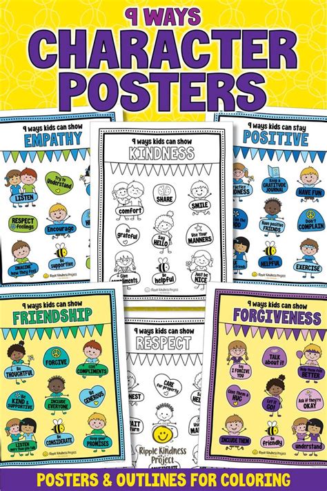 Character Traits Coloring Pages