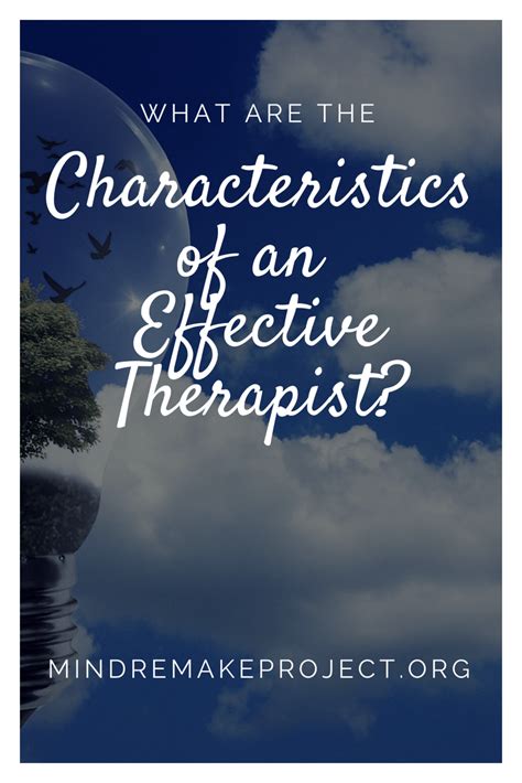 characteristics of an effective therapist