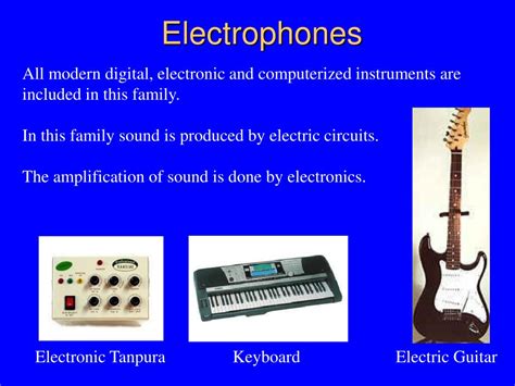Characteristics Of Electrophone Instruments