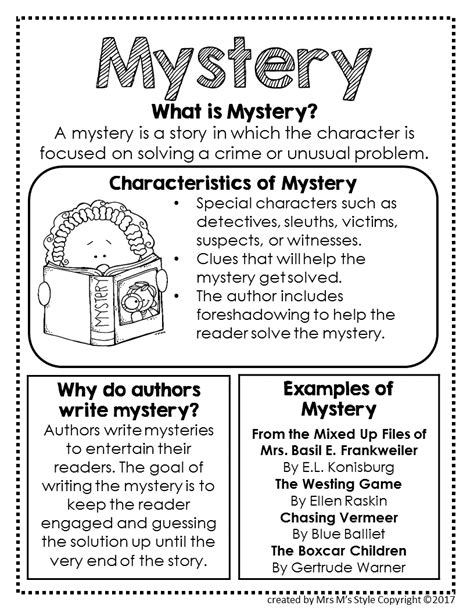 characteristics of mystery genres