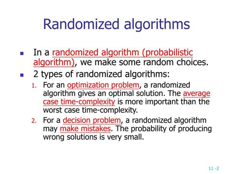 characteristics of randomized algorithm