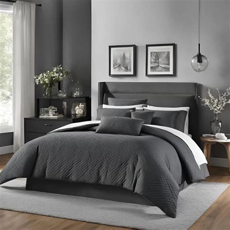 Charcoal Grey Bedding