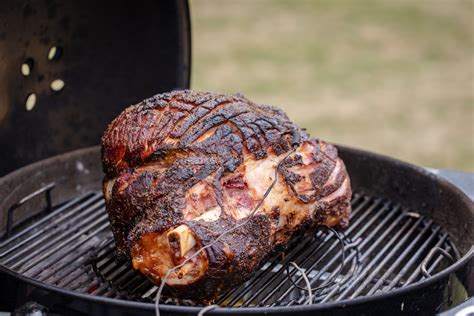 Charcoal Grilling Ham