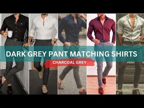 charcoal trousers what colour shirt