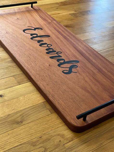 Custom Charcuterie Board With Handles and Epoxy Inlay Etsy