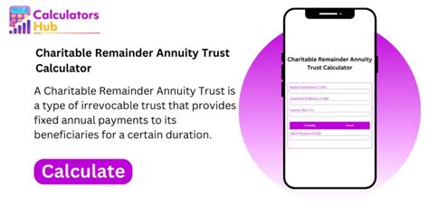 charitable remainder unitrust calculator free