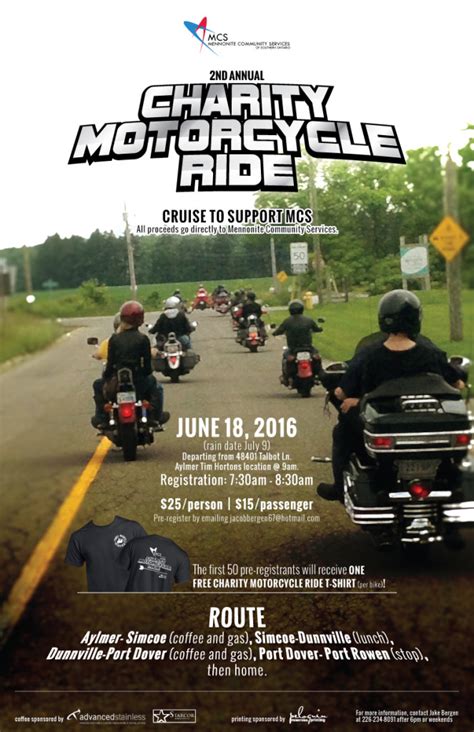 charity rides near me for bikers