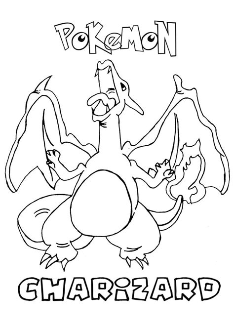 charizard printable coloring page