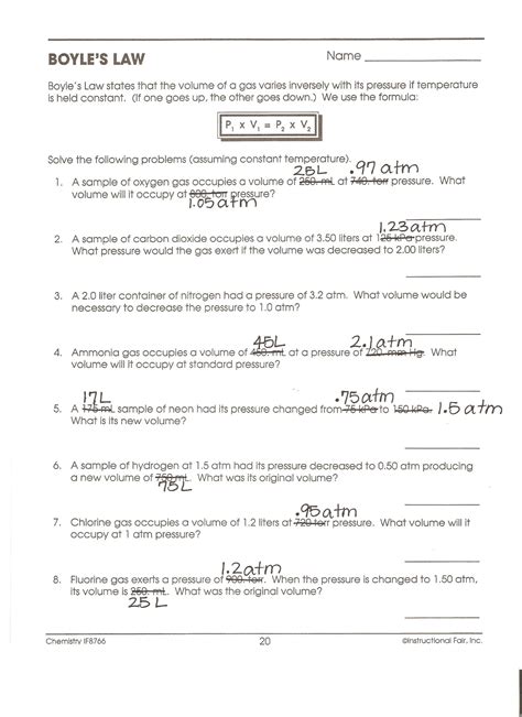 charles' law practice problems worksheet answers pdf