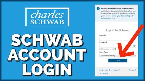 charles schwab log in account