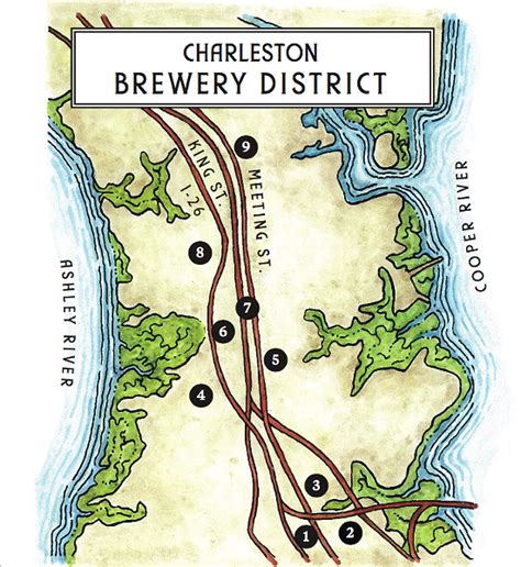 charleston sc brewery map