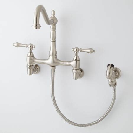 charlestown wall mount kitchen faucet with side spray