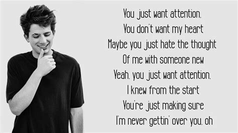 charlie puth attention lyrics video