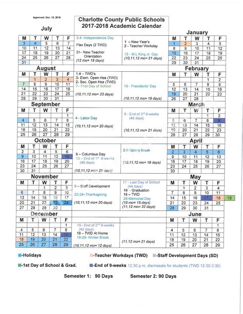 Charlotte County Public Schools Calendar