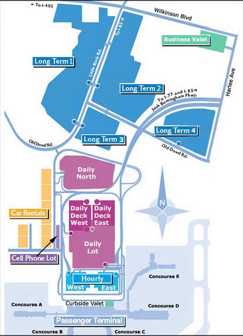 charlotte airport parking map