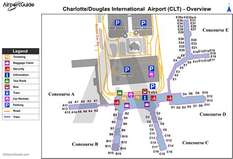 charlotte douglas airport map