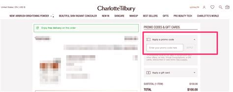 charlotte tilbury code