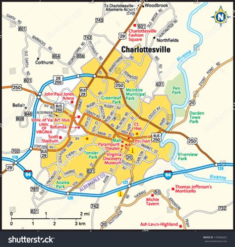 charlottesville va map of virginia