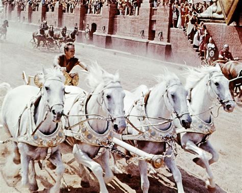charlton heston movie with chariot races