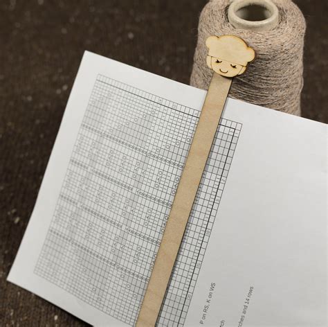 Knitting chart keeper handmade, knit pattern holder for