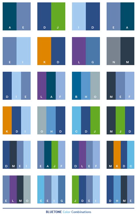 chart of colors that match dark blue