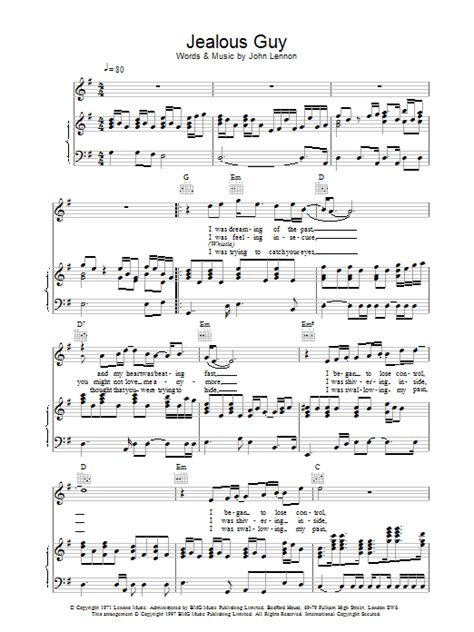 chart performance of Jealous Guy