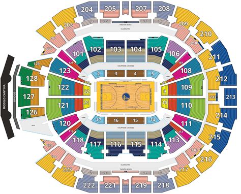 chase center warriors seat map