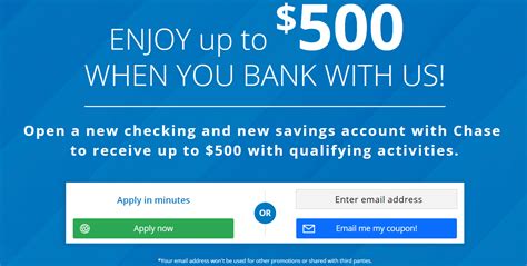 chase checking account promotions