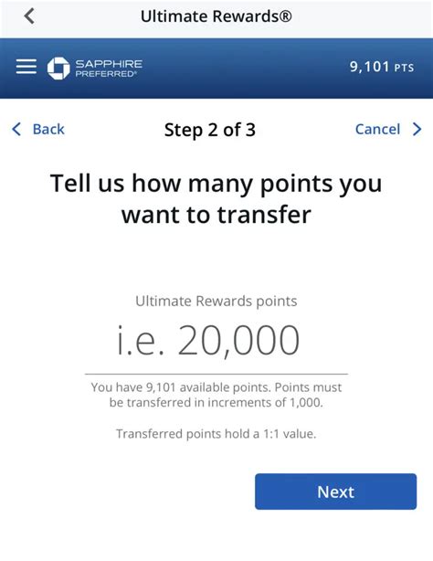 chase ultimate rewards hyatt points transfer