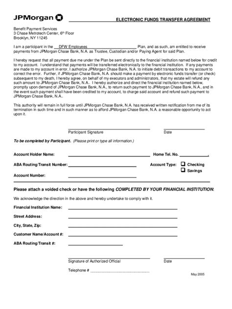 chase wire instructions form