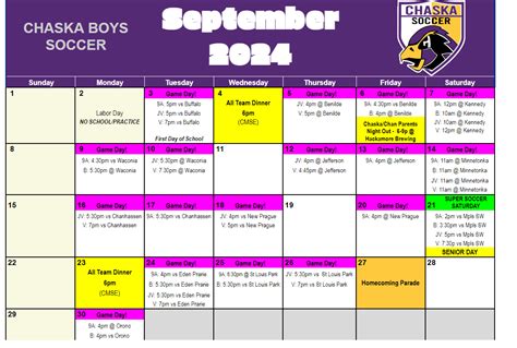 Chaska School Calendar