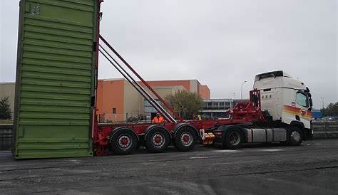 Chassis Porte Conteneur Squale Used Asca Container Semi Trailer Container 20 40 Pieds