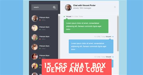 Chat Box Html Example