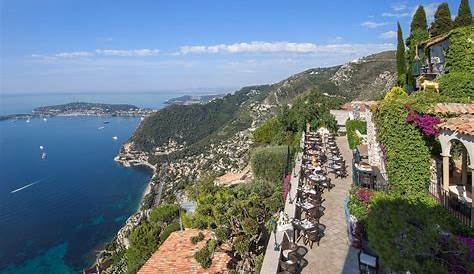 Terraced garden of Chateau de la chevre d Or Eze Provence France Stock