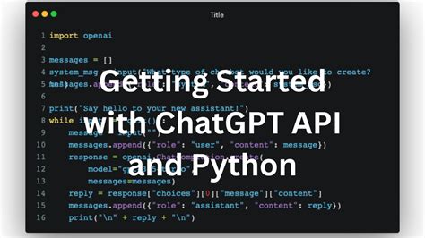 chatgpt api python sample code