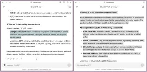 chatgpt o1 vs 4o for writing