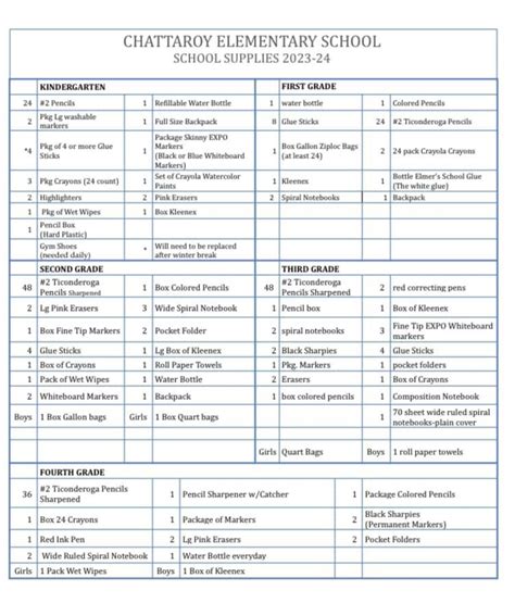 Chattaroy Elementary School Calendar