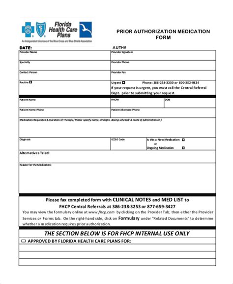 chc prior authorization form