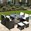 7 Piece Charcoal Black Weave Patio Dining Set *CLEARANCE* — CorLiving