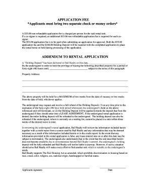 Cheap Apartment Application Fee