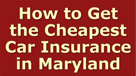 cheap auto insurance quotes in maryland