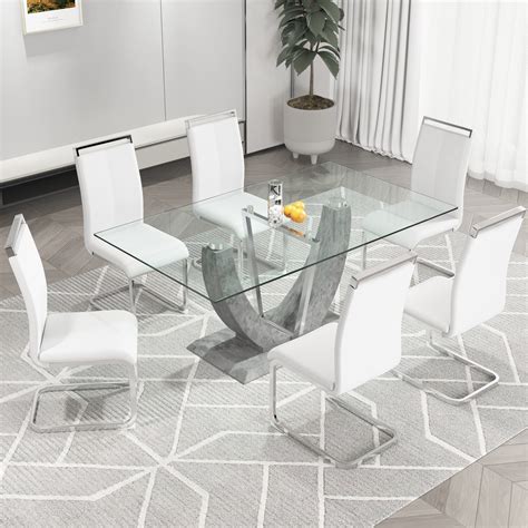 Cheap Big Glass Dining Table