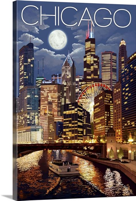 cheap chicago skyline posters