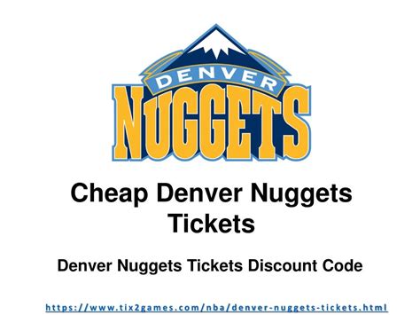 cheap denver nuggets tickets near me