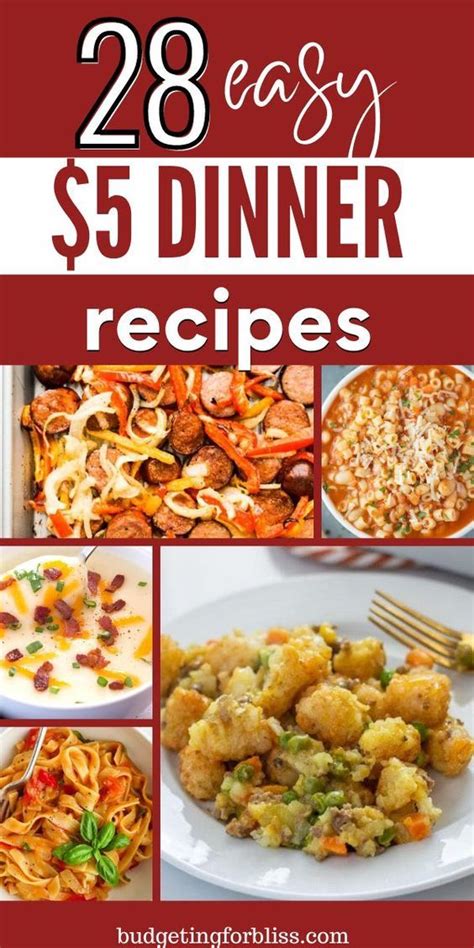 Cheap Dinner Menu