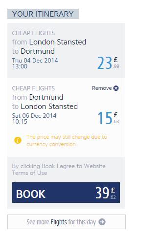 cheap flights to dortmund from london