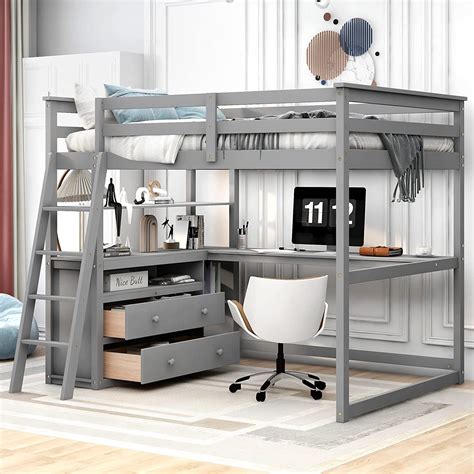 Cheap Loft Bed Frame Desk